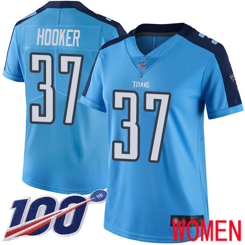 Tennessee Titans Limited Light Blue Women Amani Hooker Jersey NFL Football 37 100th Season Rush Vapor Untouchable